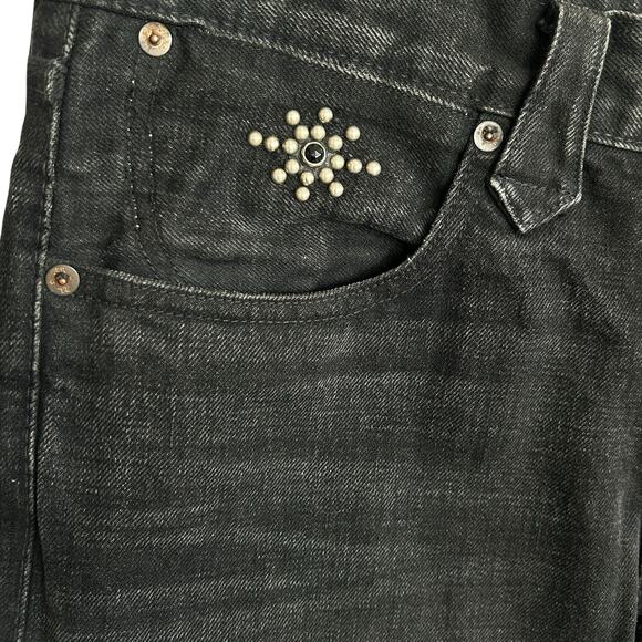 RRL Double RL Studded Selvedge Western Slim‎ Fit Jeans Mens 31X29 Biker Rock Y2k - Picture 5 of 16